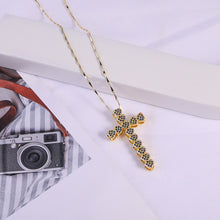 Load image into Gallery viewer, Heart Cross Pendant Necklace