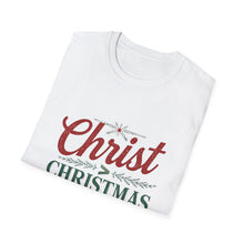 Load image into Gallery viewer, Christ Over Christmas Chaos Shirt, Holiday Tee, Christian Faith T-Shirt Christmas Gift, Festive Shirt, Winter Apparel, Family Gathering Wear