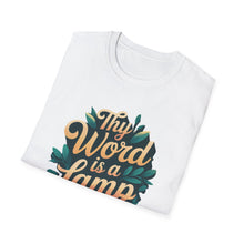 Load image into Gallery viewer, Men’s religious Shirt, religious shirt for men, Gift T-Shirt – Psalm 119:105 “Thy Word is a Lamp” Tee