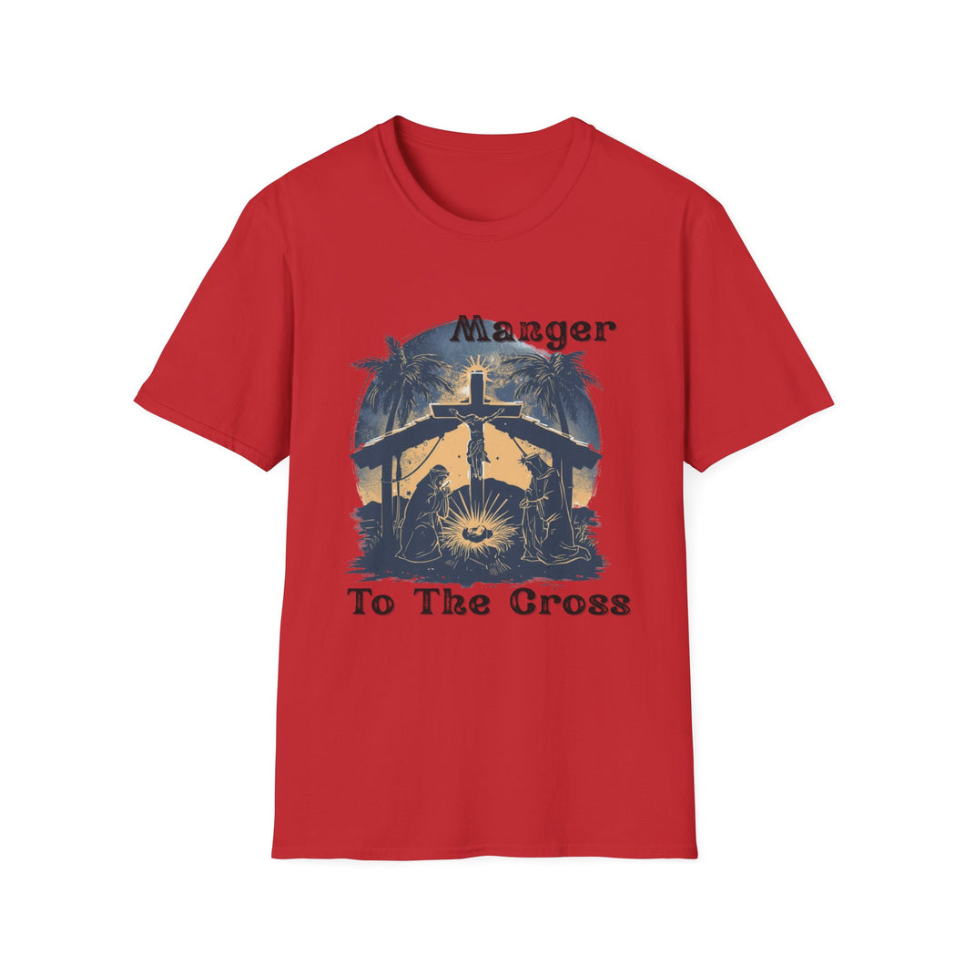From the Manger to the Cross Shirt | Christian Christmas Tee | Jesus Journey | Religious Holiday Gift - Limited Holiday Collection 🎄