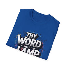 Load image into Gallery viewer, Thy word Christian Gift T-Shirt, Men’s religious Shirt, religious shirt for men, Psalm 119:105 “Thy Word is a Lamp” Tee
