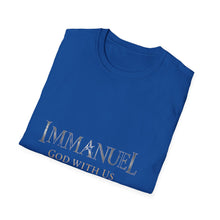 Load image into Gallery viewer, Immanuel God With Us Christian T-Shirt for Church Attendees, Everyday Believers in Public Spaces, and Religious Gift Givers