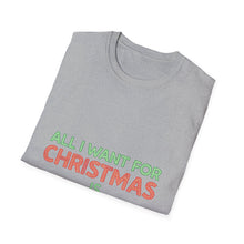 Load image into Gallery viewer, Christian faith t-shirt with All ai want for Christmas is Salvation