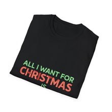 Load image into Gallery viewer, Christian faith t-shirt with All ai want for Christmas is Salvation
