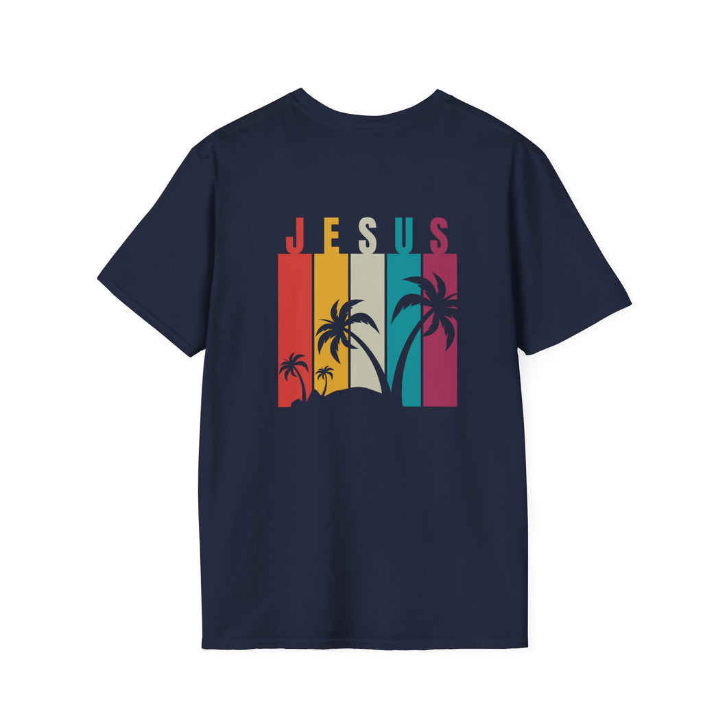 Jesus Summer T-Shirt with Palm Tree Design