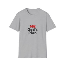 Load image into Gallery viewer, God&#39;s Plan Unisex T-Shirt with Scribbled Out &#39;My&#39;