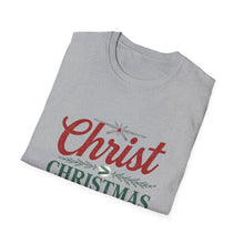 Load image into Gallery viewer, Christ Over Christmas Chaos Shirt, Holiday Tee, Christian Faith T-Shirt Christmas Gift, Festive Shirt, Winter Apparel, Family Gathering Wear