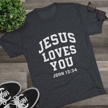 Load image into Gallery viewer, Jesus Loves You Minimal Tee, Men’s religious Shirt, religious shirt for men, women’s religious Shirt, religious shirt for women