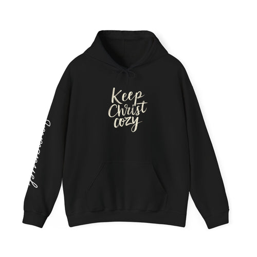Keep Christ Cozy Christian Sweatshirt | Immanuel Sleeve Design | Faith Comfort Apparel | Cozy Jesus Sweatshirt | Christmas Church Gift