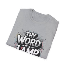 Load image into Gallery viewer, Thy word Christian Gift T-Shirt, Men’s religious Shirt, religious shirt for men, Psalm 119:105 “Thy Word is a Lamp” Tee