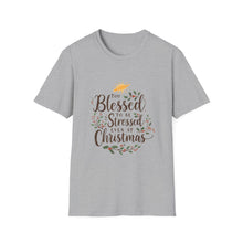 Load image into Gallery viewer, Too Blessed to Be Stressed Christmas Shirt | Christian Holiday Tee | Faith Over Stress | Religious Christmas Gift - Limited Holiday Collection 🎄