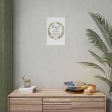 Load image into Gallery viewer, Blessed Scripture Wall Art (Luke 1:45) | Floral Wreath Christian Print