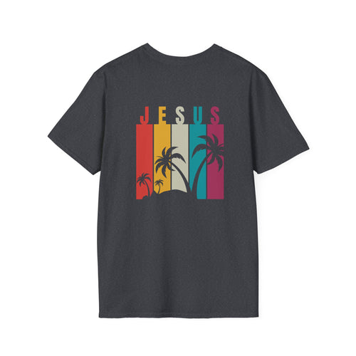 Jesus Summer T-Shirt with Palm Tree Design
