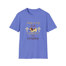 Load image into Gallery viewer, Christian Unisex Softstyle T-Shirt - Jesus is my Rock, My Dog is my Shadow
