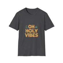 Load image into Gallery viewer, Oh Holy Vibes Retro Christmas Christian T-Shirt Festive Faith Tee for Church Attendees, Everyday Believers, Religious Gift Giving