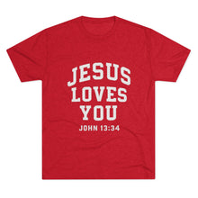 Load image into Gallery viewer, Jesus Loves You Minimal Tee, Men’s religious Shirt, religious shirt for men, women’s religious Shirt, religious shirt for women