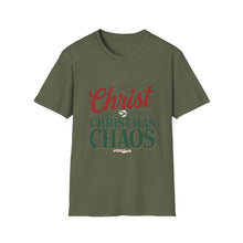 Load image into Gallery viewer, Christ Over Christmas Chaos Shirt, Holiday Tee, Christian Faith T-Shirt Christmas Gift, Festive Shirt, Winter Apparel, Family Gathering Wear