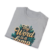 Load image into Gallery viewer, Men’s religious Shirt, religious shirt for men, Gift T-Shirt – Psalm 119:105 “Thy Word is a Lamp” Tee