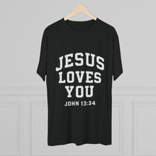 Load image into Gallery viewer, Jesus Loves You Minimal Tee, Men’s religious Shirt, religious shirt for men, women’s religious Shirt, religious shirt for women