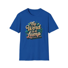 Load image into Gallery viewer, Men’s religious Shirt, religious shirt for men, Gift T-Shirt – Psalm 119:105 “Thy Word is a Lamp” Tee