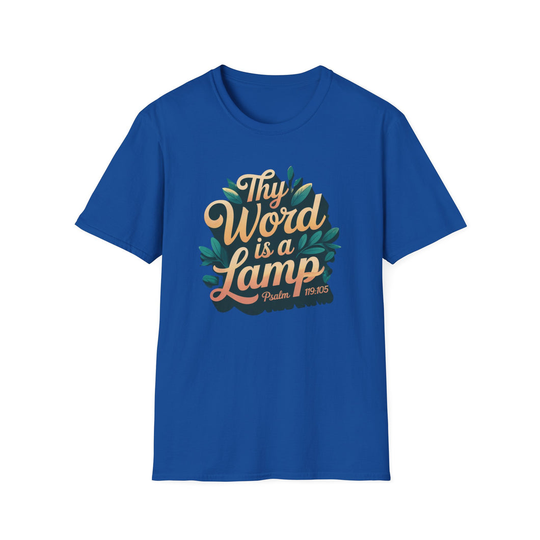 Men’s religious Shirt, religious shirt for men, Gift T-Shirt – Psalm 119:105 “Thy Word is a Lamp” Tee