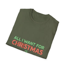 Load image into Gallery viewer, Christian faith t-shirt with All ai want for Christmas is Salvation