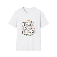 Load image into Gallery viewer, Too Blessed to Be Stressed Christmas Shirt | Christian Holiday Tee | Faith Over Stress | Religious Christmas Gift - Limited Holiday Collection 🎄
