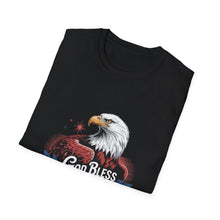 Load image into Gallery viewer, God Bless America T-Shirt Psalm 33:12 | Patriotic Christian Faith Shirt with Bald Eagle for Church Attendees, Everyday Believers, and Religious Gift Giving