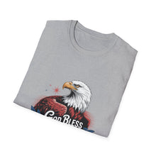 Load image into Gallery viewer, God Bless America T-Shirt Psalm 33:12 | Patriotic Christian Faith Shirt with Bald Eagle for Church Attendees, Everyday Believers, and Religious Gift Giving