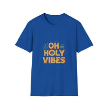 Load image into Gallery viewer, Oh Holy Vibes Retro Christmas Christian T-Shirt Festive Faith Tee for Church Attendees, Everyday Believers, Religious Gift Giving