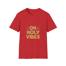 Load image into Gallery viewer, Oh Holy Vibes Retro Christmas Christian T-Shirt Festive Faith Tee for Church Attendees, Everyday Believers, Religious Gift Giving