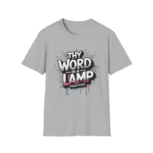 Thy word Christian Gift T-Shirt, Men’s religious Shirt, religious shirt for men, Psalm 119:105 “Thy Word is a Lamp” Tee