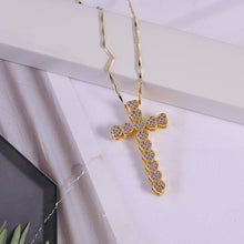 Load image into Gallery viewer, Heart Cross Pendant Necklace