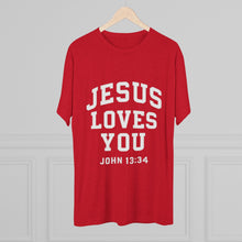 Load image into Gallery viewer, Jesus Loves You Minimal Tee, Men’s religious Shirt, religious shirt for men, women’s religious Shirt, religious shirt for women