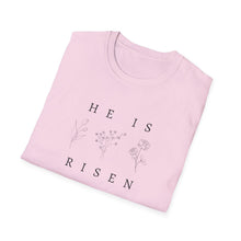Load image into Gallery viewer, Easter He is Risen 3 flower Unisex T-Shirt