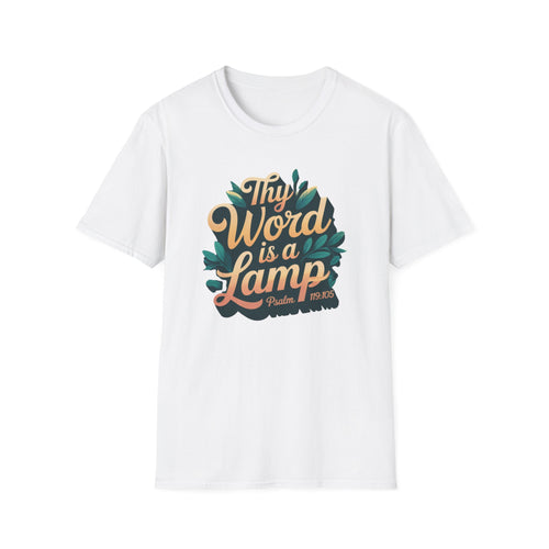 Men’s religious Shirt, religious shirt for men, Gift T-Shirt – Psalm 119:105 “Thy Word is a Lamp” Tee