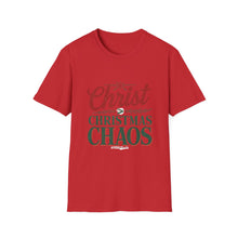 Load image into Gallery viewer, Christ Over Christmas Chaos Shirt, Holiday Tee, Christian Faith T-Shirt Christmas Gift, Festive Shirt, Winter Apparel, Family Gathering Wear