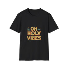 Load image into Gallery viewer, Oh Holy Vibes Retro Christmas Christian T-Shirt Festive Faith Tee for Church Attendees, Everyday Believers, Religious Gift Giving