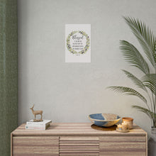 Load image into Gallery viewer, Blessed Scripture Wall Art (Luke 1:45) | Floral Wreath Christian Print