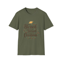 Load image into Gallery viewer, Too Blessed to Be Stressed Christmas Shirt | Christian Holiday Tee | Faith Over Stress | Religious Christmas Gift - Limited Holiday Collection 🎄