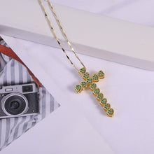 Load image into Gallery viewer, Heart Cross Pendant Necklace