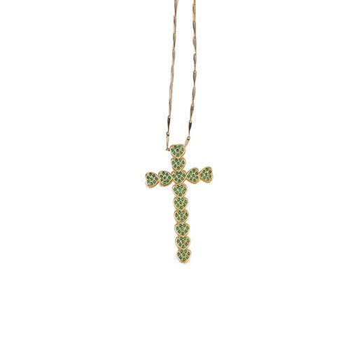 Heart Cross Pendant Necklace