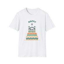 Load image into Gallery viewer, Happy Birthday Jesus Nativity Christmas T-Shirt Faith Based Holiday Tee for Church Attendees, Everyday Believers, Religious Gift Giving