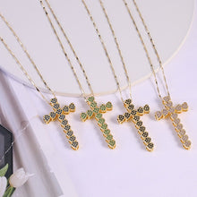 Load image into Gallery viewer, Heart Cross Pendant Necklace