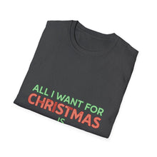 Load image into Gallery viewer, Christian faith t-shirt with All ai want for Christmas is Salvation