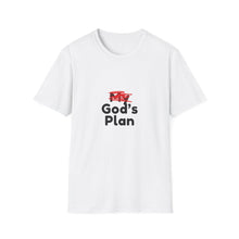 Load image into Gallery viewer, God&#39;s Plan Unisex T-Shirt with Scribbled Out &#39;My&#39;