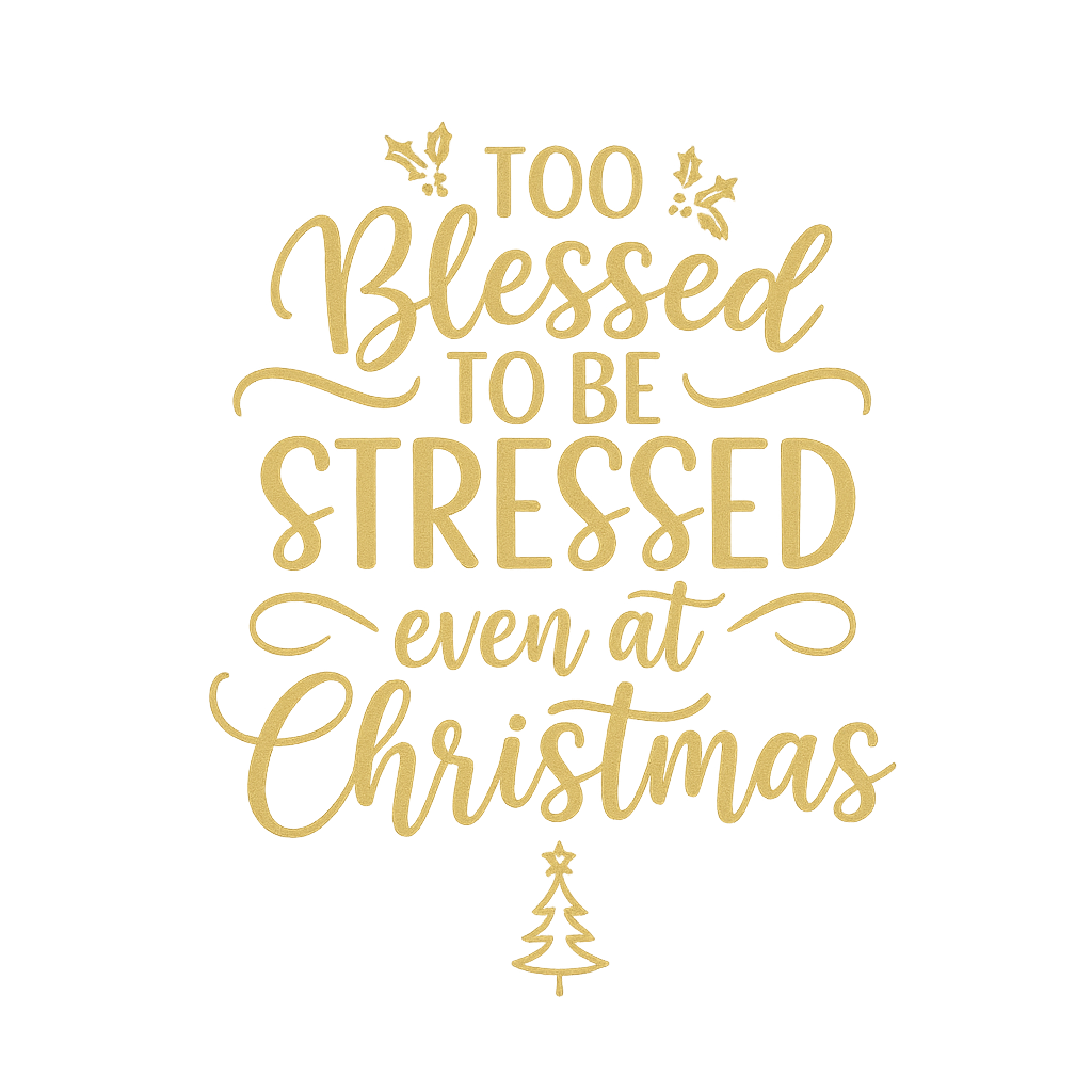 Too blessed to be stressed even at Christmas Limited Holiday Collection 🎄