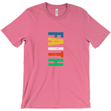 Load image into Gallery viewer, FAITH T-Shirt – Rainbow Lettering Christian Tee with Bold Vertical Design