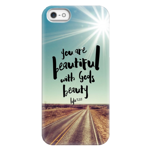 You Are Beautiful With God's Beauty Luke 1:28-38  iPhone Case