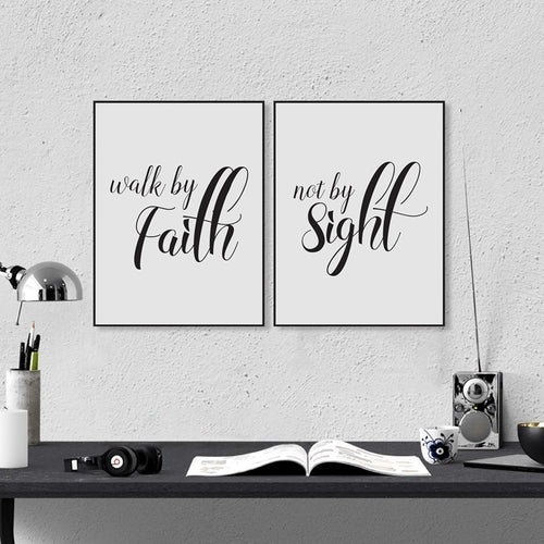 Walk By Faith Not By Sight Modern Wall Art